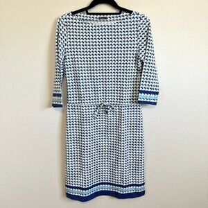 J.McLaughlin Geometric Pattern 3/4 Sleeve dress